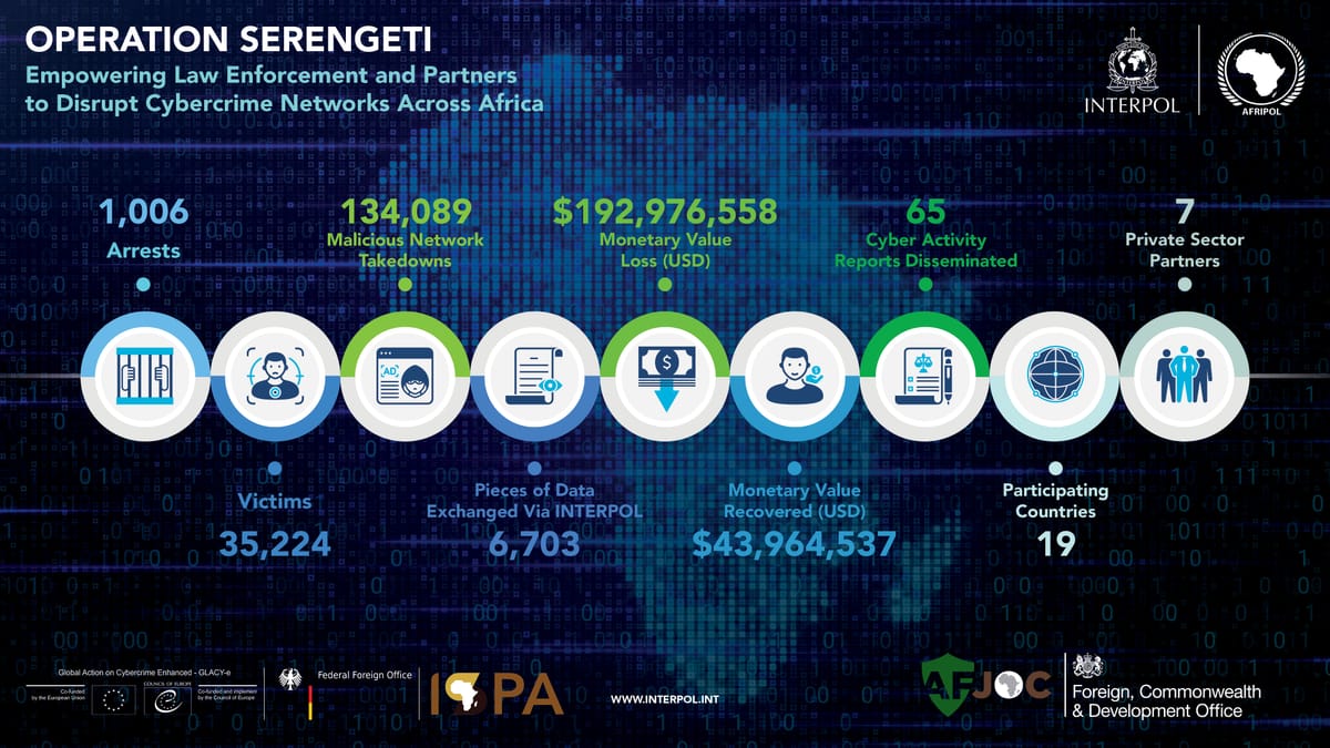 Interpol Busts 1,006 Suspects in Africa for a Host of Financial Cybercrimes